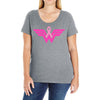 breast cancer wonder woman Ladies Curvy T-Shirt