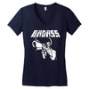 bad ass Women's V-Neck T-Shirt