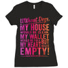 my heart is empty Ladies Fitted T-Shirt