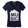 house music Women's V-Neck T-Shirt