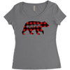 mama christmas bear Women's Triblend Scoop T-shirt