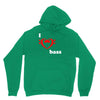 i love heart bass guitar music Hoodie