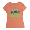 i bleed blue and green Women's Triblend Scoop T-shirt