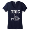 trig or treat1 Women's V-Neck T-Shirt