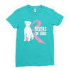 boxers for boobs Ladies Fitted T-Shirt