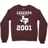 legends are born in 2001 hoodie 9 Crewneck Sweatshirt