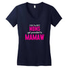 Only The Best Moms Get Promoted To Mamaw Women's V-Neck T-Shirt