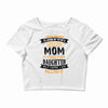 Super Cool Mom Of A Freaking Awesome Granddaughter Crop Top