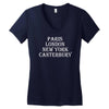 new york london canterbury Women's V-Neck T-Shirt