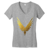 the fly bird   maverick jake paul   gold Women's V-Neck T-Shirt