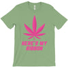 Support Breast Cancer Awareness With A Pink Cannabis Leaf T-Shirt