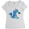 animal funny best Women's Triblend Scoop T-shirt