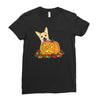 corgi pumpkin Ladies Fitted T-Shirt