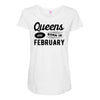 Queens are Born in February Maternity Scoop Neck T-shirt