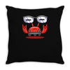 red crabby Throw Pillow