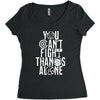 Fight Alone Avengers Women's Triblend Scoop T-shirt