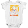 training to beat saiyan or at least warrior anime gym workout lifting Baby Bodysuit