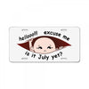 July Peeking Out Asian Baby Boy License Plate