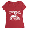 all aboard hot mess express train Women's Triblend Scoop T-shirt