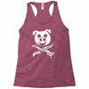 pig bacon cross bones pirate Racerback Tank
