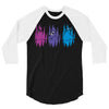Colorful Cats 3/4 Sleeve Shirt