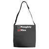 more nice than naughty Adjustable Strap Totes