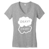 okay okay Women's V-Neck T-Shirt