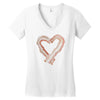 bacon heart Women's V-Neck T-Shirt