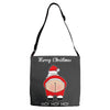rude santa father christmas Adjustable Strap Totes