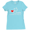 i love cats it's people who annoy me Ladies Fitted T-Shirt