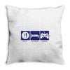 eat,sleep,game Throw Pillow