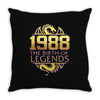 legends are born in 1988 hoodie 5 Throw Pillow