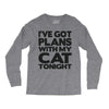 plans with my cats tonight Long Sleeve Shirts