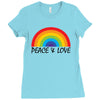 Peace &amp; Love Ladies Fitted T-Shirt