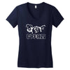 cream rock band punk Women's V-Neck T-Shirt