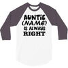 personalised auntie 3/4 Sleeve Shirt