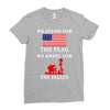We Stand For The Flag We Kneel For The Fallen Ladies Fitted T-Shirt
