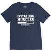 installing muscles funny V-Neck Tee
