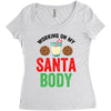 working on my santa body Women's Triblend Scoop T-shirt