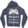weapon of choice, gaming Zipper Hoodie