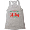 merry christmas ya filthy animal Racerback Tank