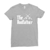the rodfather   mens funny fishing Ladies Fitted T-Shirt