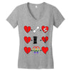 ls lesbian full heart Women's V-Neck T-Shirt