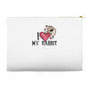 i love my rabbit Accessory Pouches