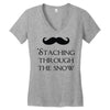 staching through the snow Women's V-Neck T-Shirt