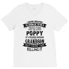 Super Cool Poppy Of A Freaking Awesome Grandson V-Neck Tee