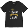 kings are born in 1958 V-Neck Tee