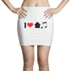 i love house music t shirt edm club wear rave electro party progressiv Mini Skirts