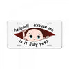 July Peeking Out Baby Boy License Plate