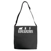 be nice to fat people bear chase funny pub joke Adjustable Strap Totes
